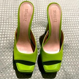 Schutz Green Women's Shoes